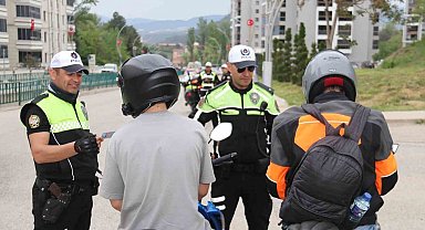 Karabük'te 72 motosikletliye 352 bin TL ceza kesildi