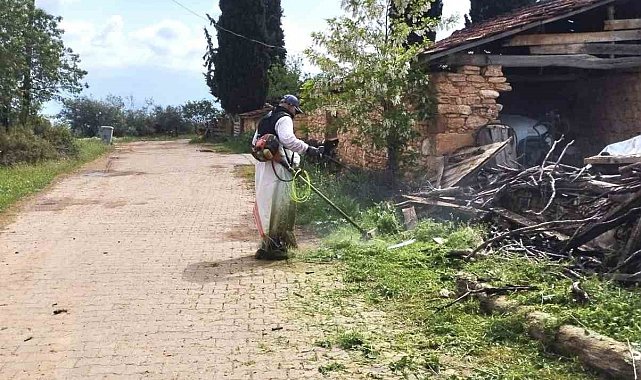 Karacasu Belediyesi'nden yeşil alanlarda yoğun mesai