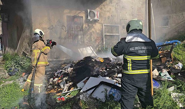 Karadeniz Ereğli'de yangın paniği