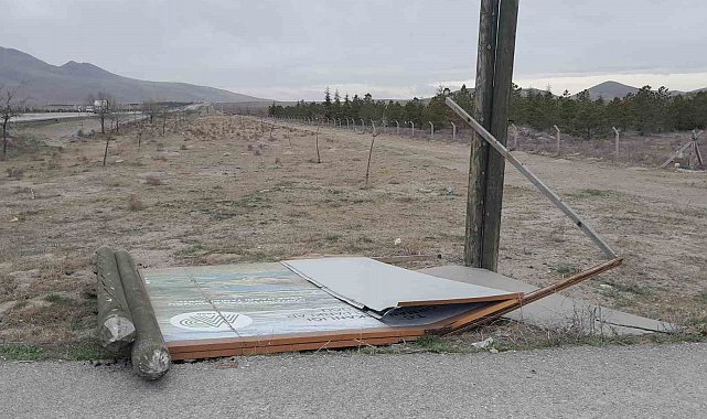 Karapınar'da lodos fırtınası etkili oldu