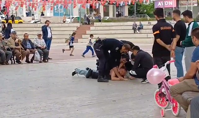 Kavgaya karışan şahıs polis ekiplerine zor anlar yaşattı