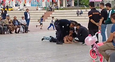 Kavgaya karışan şahıs polis ekiplerine zor anlar yaşattı