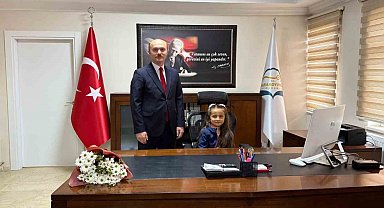 Kaymakam Yavuz, koltuğunu minik Nursima'ya devretti