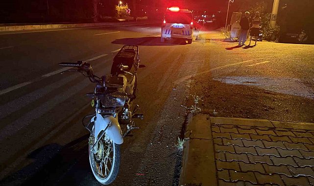 Kaza yaptı, motosikleti bırakıp kaçtı