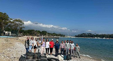 Kemer'de yabancı uyruklu kadınlardan temizlik faaliyeti