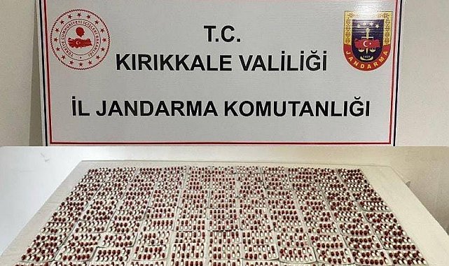 Kırıkkale'de jandarmadan uyuşturucu operasyonu: Bin 665 adet sentetik ecza hap ele geçirildi