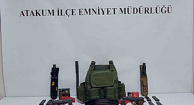 Komşuyu tehditten arama yapılan evde cephanelik gibi malzeme çıktı