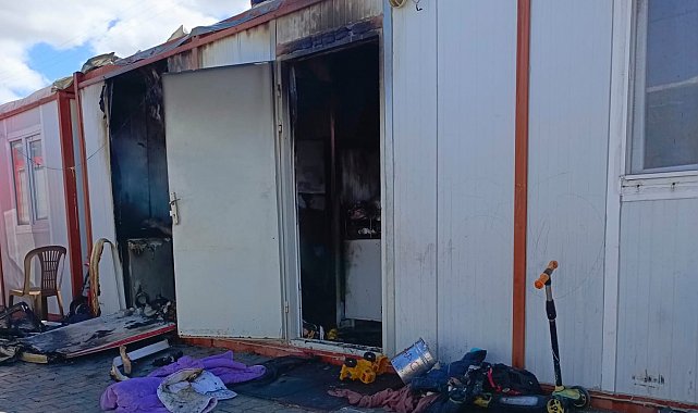 Konteynerde korkutan yangın