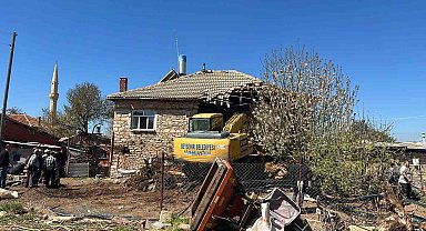 Konya'da ev yangını