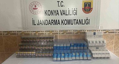 Konya'da jandarma bin 50 adet gümrük kaçağı sigara yakaladı
