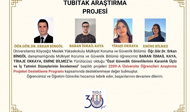 Köyceğiz Meslek Yüksek Okulu öğrencilerinin projeleri destek buldu