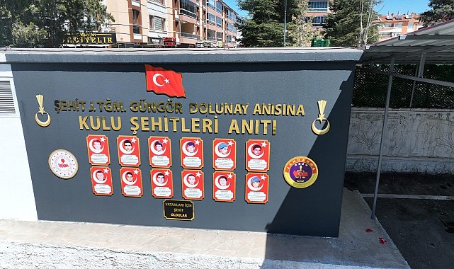 Kulu'da şehitler için anıt yapıldı