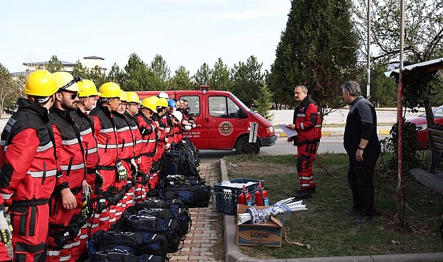 Kütahya Belediyesi Arama Kurtarma ekibinden tatbikatlı hazırlık