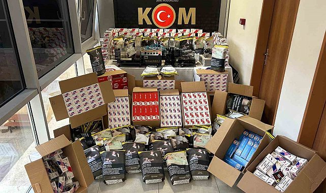 Kütahya'da kaçak tütün ve sigara operasyonu