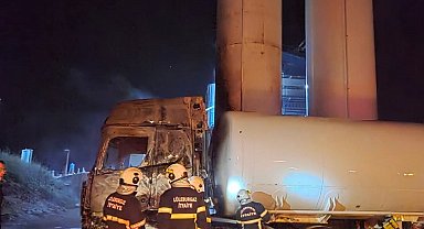 Lüleburgaz'da LPG tankerinde dolum sırasında yangın çıktı