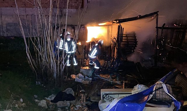 Malatya'da baraka yangını