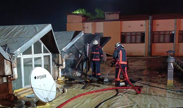 Malatya'da çatı yangını korkuttu