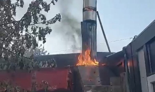 Malatya'da konteyner iş yerinde yangın