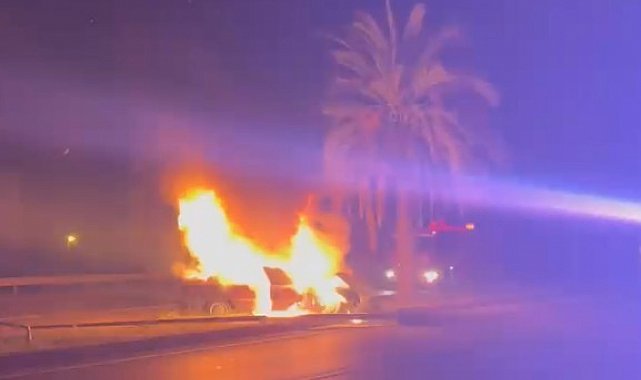 Manavgat'ta kaza sonrası yanan aracın 16 yaşındaki sürücüsüne para cezası