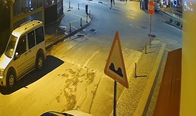 Manavgat'ta motosiklet kazası kamerada