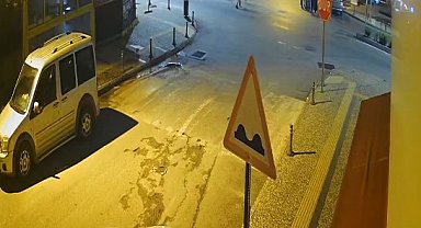 Manavgat'ta motosiklet kazası kamerada