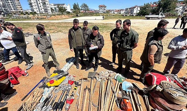 Manavgat'ta orman yangınıyla mücadele eğitimi verildi