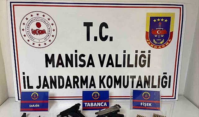 Manisa'da ikamette 2 tabanca ve 77 mermi ele geçirildi