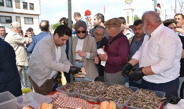 Manisa'daki festivalde 2 ton hamsi dağıtıldı