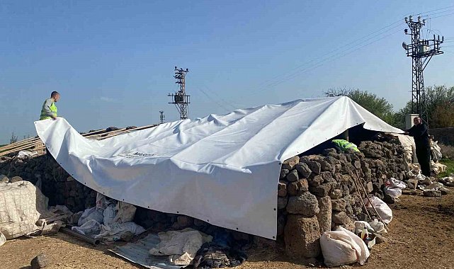 Mardin Büyükşehir Belediyesinden hortum mağdurlarına çadır desteği