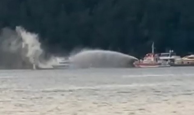 Marmaris'te motoryatta yangın çıktı