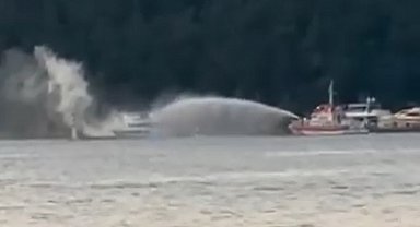 Marmaris'te motoryatta yangın çıktı