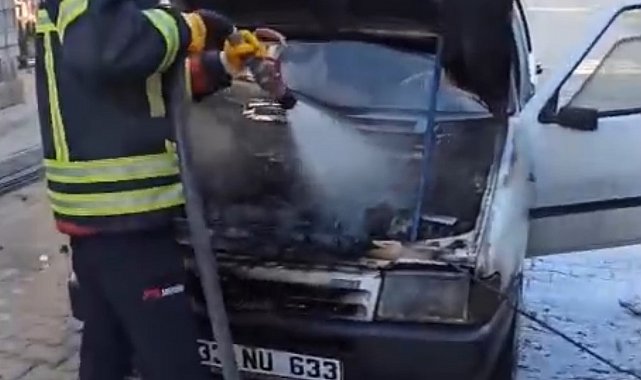 Mersin'de araç yangını