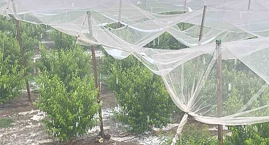 Mersin'de dolu ürünlere zarar verdi