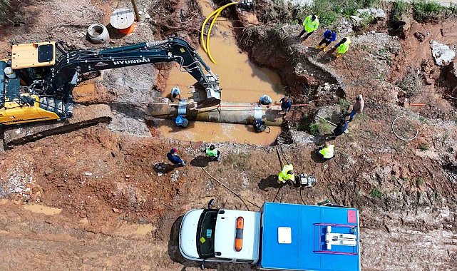 MESKİ ekipleri, ana su borusunu kesinti olmadan onardı