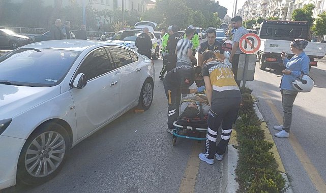 Motosiklet ile otomobil çarpıştı: 1 yaralı