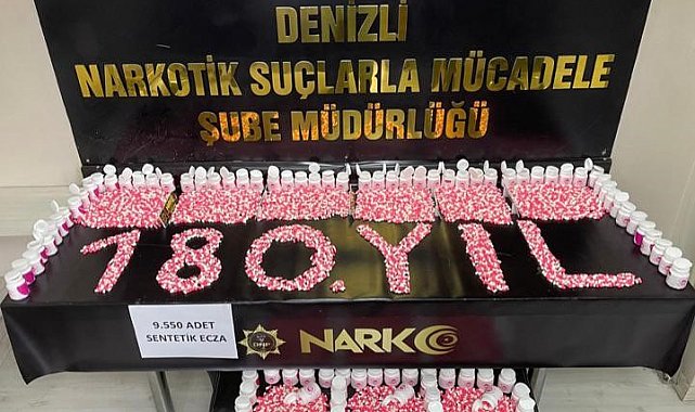 Narkotik polisi ele geçirilen 10 bin uyuşturucu hap ile 180. yaş vurgusu yaptı
