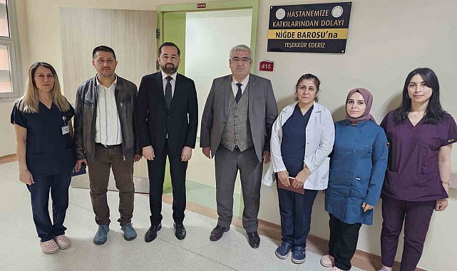 Niğde Barosu'ndan hastaneye anlamlı bağış