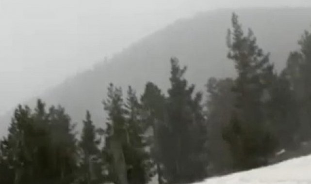 Nisan ayında yağan kar şaşırttı