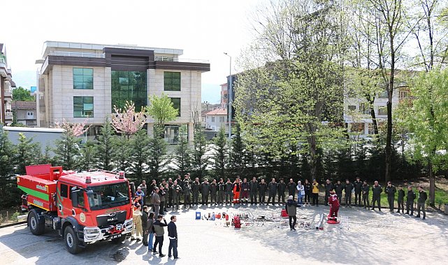 Orman yangını tatbikatı gerçeğini aratmadı