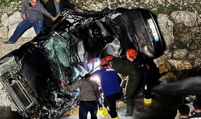 Otomobil dere yatağına yuvarlandı: 1 ölü