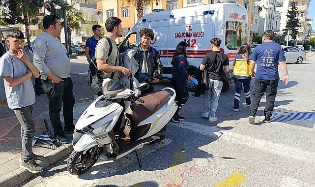 Otomobil ile çarpışan motosiklet sürücüsü yaralandı