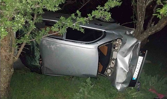 Otomobil şarampole yuvarlandı: 1 yaralı