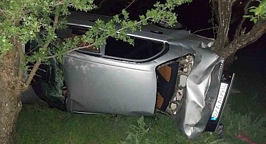 Otomobil şarampole yuvarlandı: 1 yaralı