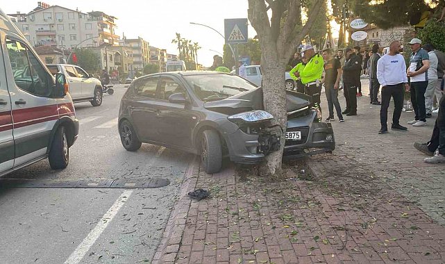 Otomobille ağaca çarptı, araçtaki yaralıları bırakıp kaçtı