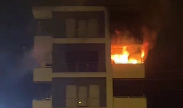 Oturduğu daireyi ateşe verdiği iddia edilen kadın gözaltına alındı