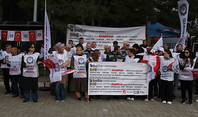 Öz İplik İş, Uşak'ta işten çıkartılan 4 üyesi için eylem yaptı