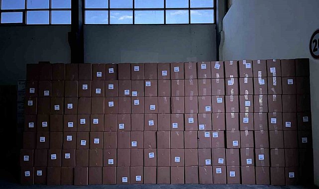 Piyasa değeri 12 milyon TL kaçak makaron ele geçirildi