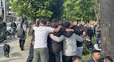 Play-off maçı dev ekranda izlendi