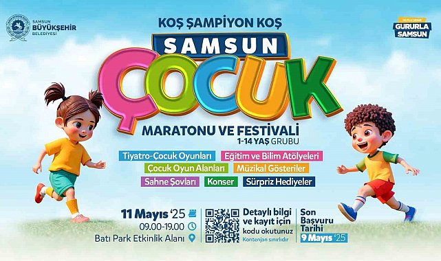"Samsun Çocuk Maratonu ve Festivali" başlıyor