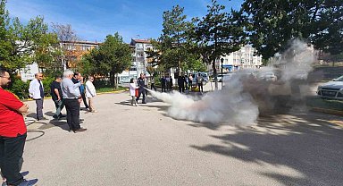 Sağlık personeline yönelik acil durum tahliye tatbikatı düzenlendi